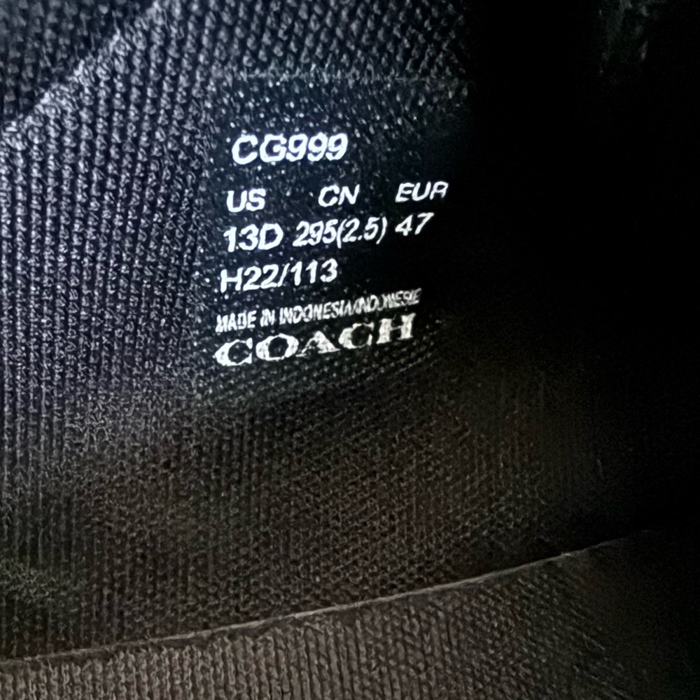 Coach CG999 Men's Black Patterned Monogram Leather Sneakers - Picture 15 of 16